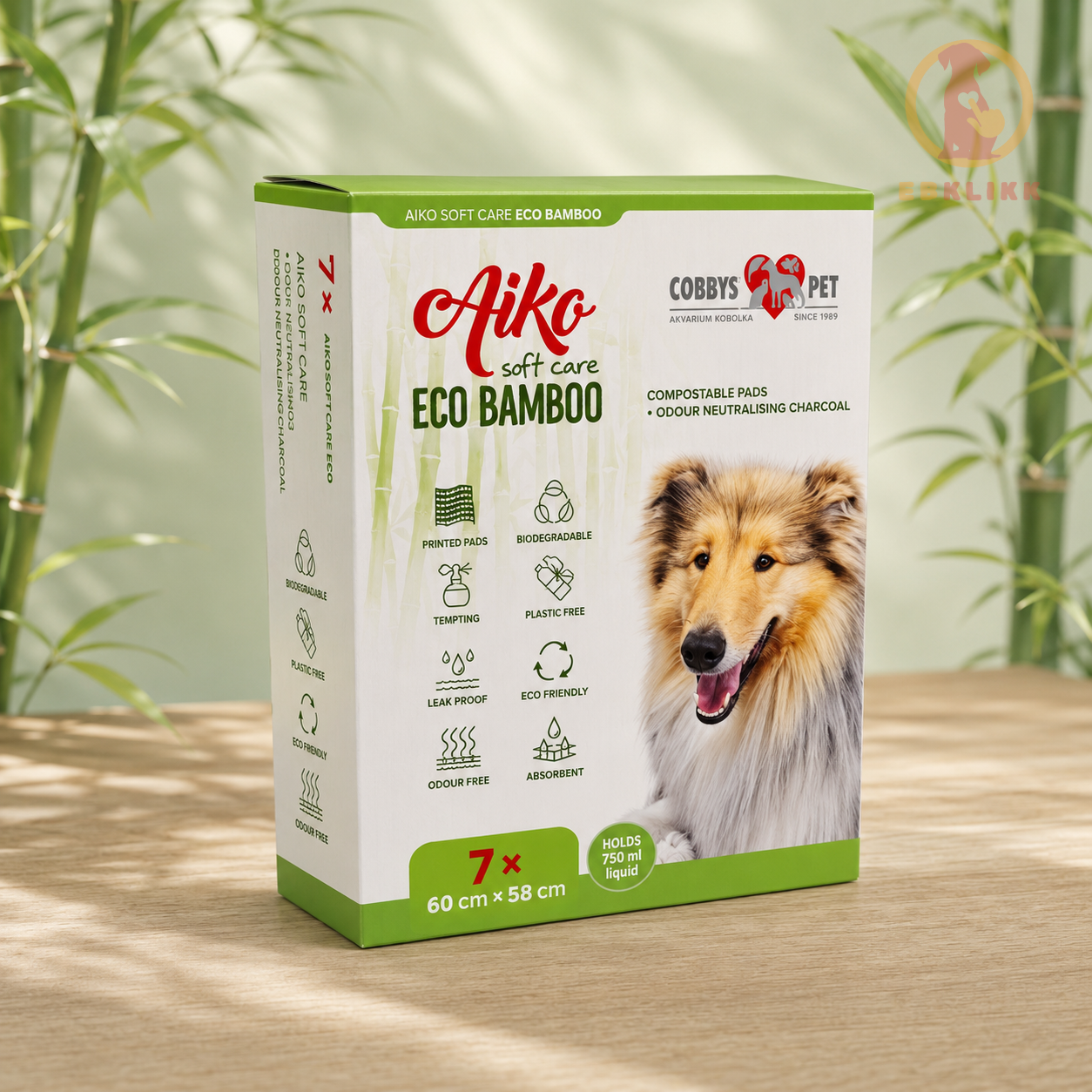Aiko_pelenka_7 Cobbyes Pet Aiko Soft Care ECO Bamboo pelenka 60x58 cm (7 db) - Image 1